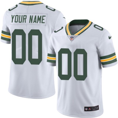 Nike Green Bay Packers Customized White Stitched Vapor Untouchable Limited Youth NFL Jersey